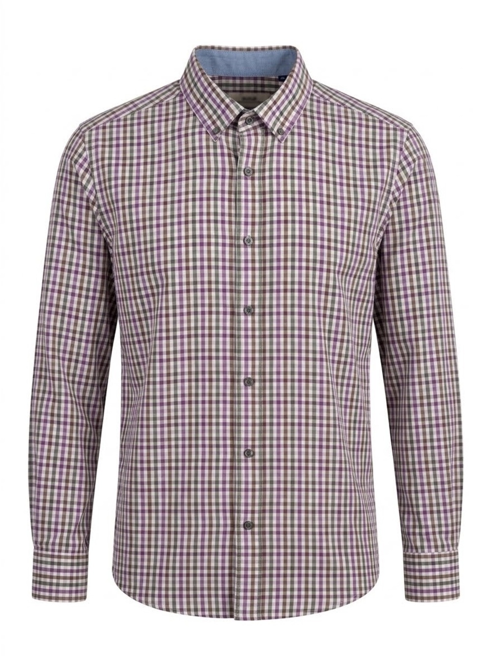Mexx Men's Long Sleeve Button Down Gingham Plaid Shirt-XL